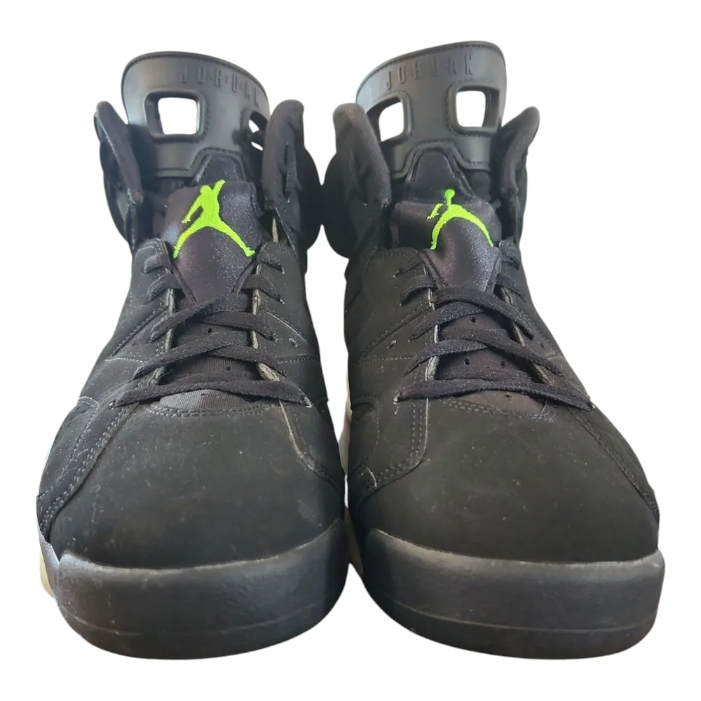 Air Jordan 6 Retro Electric Green and Black High-Top Sneakers 10.5 - Picture 3 of 10